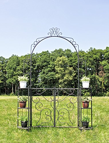 Garden Pleasure Metall Rosenbogen Tor Rankhilfe Pforte Antik Optik schwarz - 2