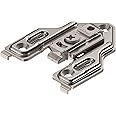 Blum 0mm Off-Center Mounting Plate for Face Frame Cabinets with Height Adjustment, Compatible with Clip Top & INSETA Hinges (8-Plates)