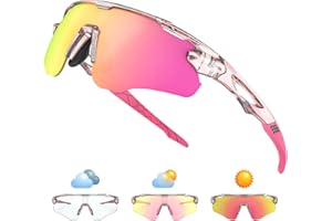 Victgoal Running Glasses Photochromic Sunglasses for Men Women with TR90 Frame UV Protection Sports Cycling Glasses