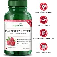 Simply Herbal Raspberry Ketones Green Tea Extract Weight Loss Supplement 800mg 60 Capsules(Pack of 1)
