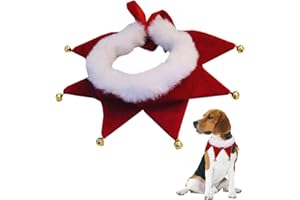Cdemiy Weihnachten Hundehalsband mit Glocken, Weihnachten Haustier Halsband, Schön Dekorationen Christmas Kostüm Zubehör, Weihnachtskostüm Geschenk für Welpen Katzen (L)