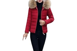 Susenstone Parka Doudoune Hiver Pour Femmes à Capuche Col De FourréE Chaude, Vestes Slim Hiver Chaud éPais Manteau Pour Court Paragraphe