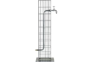 bellissa – Gabionen-Wassersäule Metall 90x16x16cm – Stilvolle Garten-Wasserzapfstelle mit Wasserhahn & Schlauchanschluss – Individuell befüllbar, witterungsbeständig & langlebig – Made in Germany