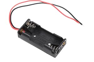 10st 2x 3x AAA-batterihållare - Slitstark Batterilåda i Plast med Ledningskabel för Bärbara Elektroniska Enheter - Stabil och Effektiv Batteriförsörjning (2 sektioner)