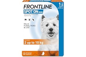 LEEWAY FRONTLINE SPOT ON SMALL DOG 2~10KG FLEA TICK & MITE KILLS & PREVENTS (X1 PIPETTE PACK)