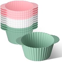 webake Pirottini per muffin in silicone per friggitrice ad aria, 2 stampi per 7 tazze, muffin, cupcake, teglie da forno per Yorkshire, budino, cupcake, muffin