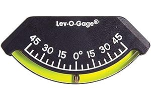 Sun Company Lev-o-gage Heel-Angle Sailing Clinometer (Marine Model) | Mounts on Bulkhead of Boat