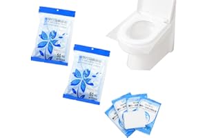 Coriver 100 Pcs Disposable Toilet Seat Covers, Individual Package Portable Antibacterial Potty Seat Cover Non-slip Toilet Covers for Kids Pregnant Travel Hospital Hotel Pocket Size