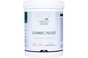 ‎ADELLE DAVIS Adelle Davis® Vitamin C Pulver 1000 Gramm - Reine Ascorbinsäure aus Fermentation von gentechnikfreiem Mais - Pharmazeutische Qualität