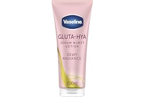 Vaseline Gluta-Hya Dewy Radiance Serum Burst Lotion Moisturiser – Body Lotion with GlutaGlow™, Niacinamide, Hyaluron & Antioxidants 10x Stronger Than Vitamin C*, For Radiant, Dewy Skin in 5 Days 200ml
