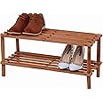 SHOWAY Simple Shoe Rack 2 layer Assembly wooden Shoe Organizer Family Dormitory Slippers Shelf Storage