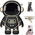 Prolet Cute Phone Stand Holder,Creative Astronaut Design Foldable Cell Phone Kickstand for Desk,Bling Creative Phone Ring Compatible All Phones and Tablets for Men & Woman-Black