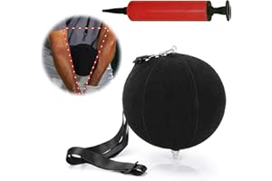 Feliciay Black Golf Impact Ball,Golf Smart Ball,Golf Swing Trainer Aid,Golf Impact Ball with Inflator Pump,Posture Correction Training Adjustable Intelligent Arm Motion Guide, Golf Gifts for Men