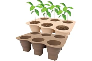 JasCherry 2 Stück Anzuchttöpfe Silikon Setzling Starter Tabletts Wiederverwendbar, Anzuchtkasten Anzuchtschalen, Zellen Gewächshaus Anzucht Set, orchideenerde Mini-Propagator für Sämling Pflanze