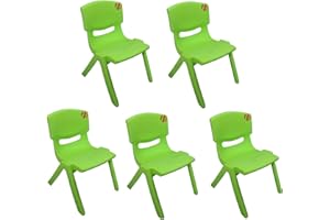 A406 10x Children Strong Stackable Kids Plastic Chairs Picnic Party Garden Nursery Club Indoor Outdoor (Green)