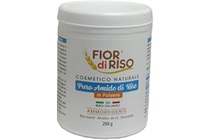 FIOR di RISO Puro Amido di Riso in Polvere 200 g Ideale per le Pelli più Sensibili e Delicate. Da Riso Italiano