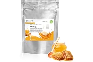 ‎LUXOFIT Luxofit STRONG FLAVOUR Kalorienarmes Geschmackspulver vielseitig einsetzbar für Lebensmittel Geschmackspulver Strong Flavour / 300 Gramm, Vielseitig einsetzbares Getränkearoma Pulver (Honig)