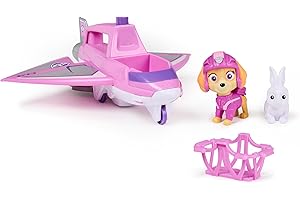 Paw Patrol: Air Rescue Skye Action Figure & Hero Claw Jet Plane with Retractable Claw, Rescue Basket & Bunny, Kids’ Toys for Boys & Girls Aged 3+