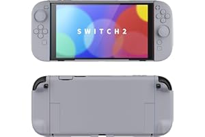 PlayVital Etui na Konsolę do Switch 2 z Podstawką & Nakładkami Na Joystick,Twarda Osłona Ochronna do Switch 2 Kontroler,Kompatybilna z Dokiem–Nowa Nadzieja Szary
