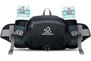 Waterfly Riñonera Running Deportiva Impermeable Multifuncional Bolso de Cintura con Portabotellas para Correr Senderismo Ciclismo para Hombre Mujer