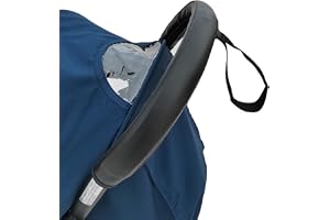 Feliliber Baby Stroller Handle PU Leather Cover, Pram Handle Protective Cover, Stroller Accessories Compatible with Babyzen Yoyo, with Wrist Strap Hole