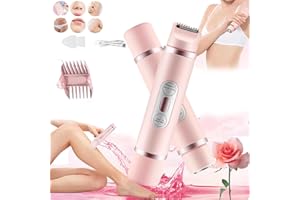 ADERPMIN Comfort 2 in 1 Electric Lady Shaver - Calculation Razor, The Trimmie 2.0 by Ezme, Breezelly Shaver, Painless Razor, Wet Dry Use, Rechargeable Cordless Bikini Trimmer for Face, Arms, Legs (Pink)