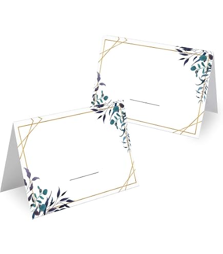 Logbuch-Verlag – 25 Segnaposto Rustici Con Quadrifoglio, Marrone E Verde – Biglietti Piegevoli Per Matrimoni, Comunioni, Feste E Buffet - 3