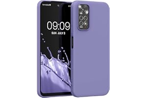 kwmobile Carcasa para Xiaomi Redmi Note 11 / Note 11S Funda - Ultrafina de TPU y Silicona con Bordes elevados anticaídas - Lila Lavanda Claro