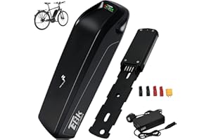 Ebkrides Ebike Battery 36V 10AH Electric Bike Lithium Battery Hailong Removable Electric Bicycle Batteries Pack Power with 2A Fast Charger, 4 Pin Base Plate for 750W 500W 350W 250W 200W Bicycle Motor