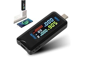 Jadeshay Tester USB, DC 4.5-36V 5A woltomierz amperomierz cyfrowy wykrywacz ładowarki USB Miernik mocy z kolorowym wyświetlaczem LCD