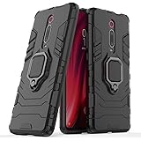 Compatibile con Mi 9T, Redmi K20 (PRO) Cover, Custodia Armor Anello Cavalletto (Funziona con Il Supporto Magnetico per Auto) 