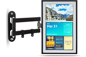 ELPHA Wandhalterung für Echo Show 15 | Verstellbare Halterung für Amazon Alexa Show 15,6" Smart Display | Schwenken und Neigen, einfache Installation | Schwarz
