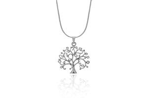 OURAN Collana di moda per le donne, l'albero della vita collanina con crystal ragazze a catena lunga collana