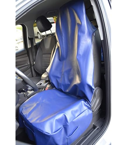 L & P Car Design A0080 2 stuks stoelbeschermers auto autostoelhoezen autostoelhoezen werkplaats [waterdicht onderhoudsarm robuust duurzaam ] werkplaatsbeschermer kunstleer stoelbekleding beschermhoes beige