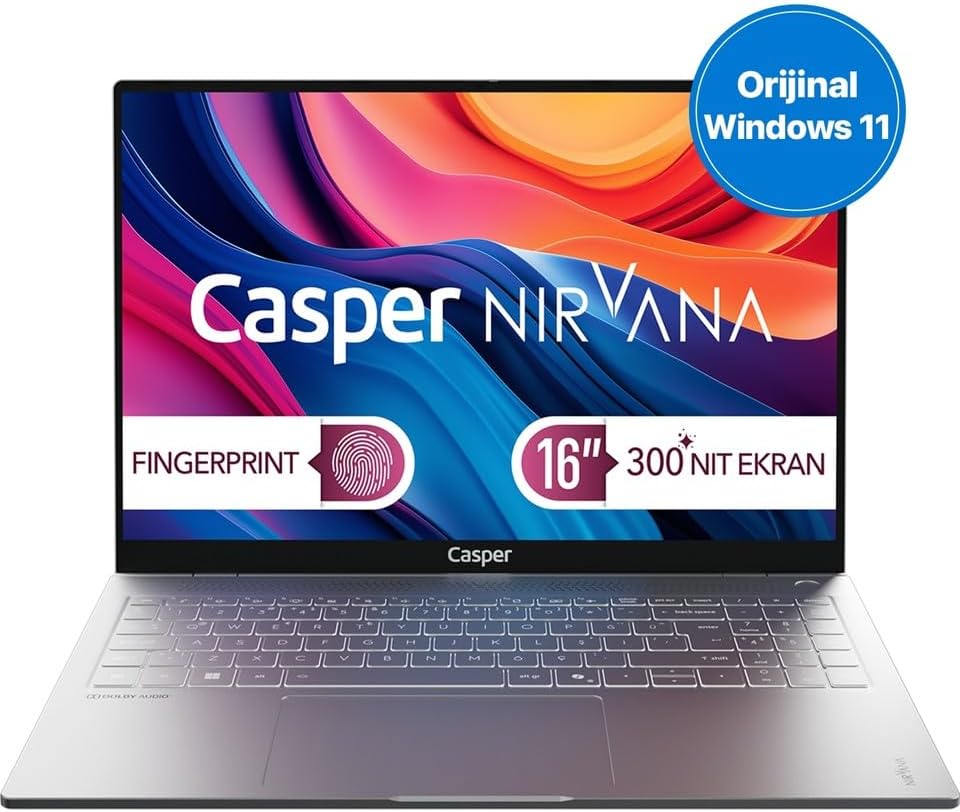 Casper Nirvana S100 16" 300NIT Core i7-13620H 32GB DDR5 RAM 1TB NVME SSD W11 Home Laptop S100.1362-DF00A-G-F