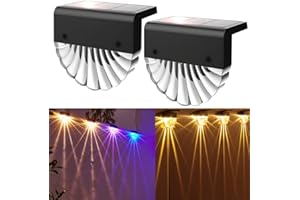 Auting Lampe Solaire Exterieur, Lot de 2 , lampe solaire pour la décoration de jardin,LED étanches pour terrasse, marches et escaliers
