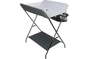 Belfoyer Tavolo fasciatoio pieghevole e portatile, carico massimo 25 kg per notizie, fasciatoio pieghevole per neonati, poco ingombrante e stabile (bianco rotto)