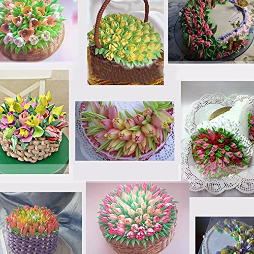 candora® russische Paspelierung Tipps 46pcs 25 Set integrierter Formen Kuchen dekorieren Mund Edelstahl groß Größe Kuchen dekorieren Tools - 9
