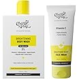 Chemist at Play Brightening Body Wash | Glowing Skin Vitamin C Bodywash 236ml + 30x Vitamin C Face Wash | Cleans Oil & Dirt | Fades Dark Spots | For All Skin Types - 100ml