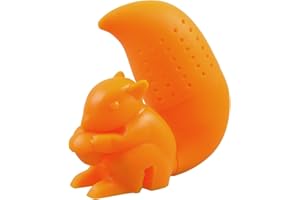 PhoneNatic Urocze zwierzątko wiewiórka – pomarańczowe – zaparzacz do herbaty z silikonu (nie zawiera BPA) do zaparzacza herbaty sypkiej