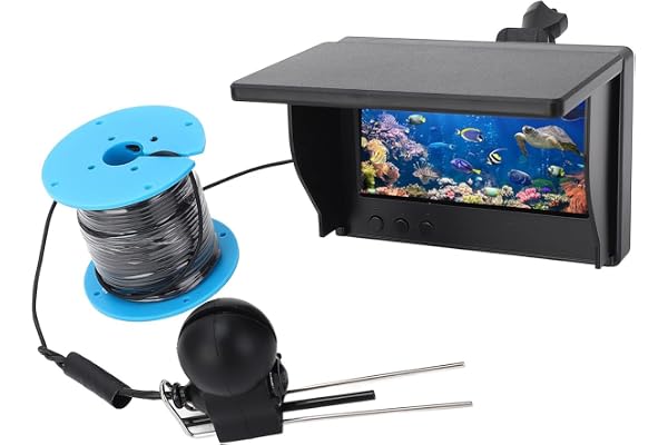Ejoyous Fiskfinder, Undervattens Kamera Fiske Vida Vinklar 1080p 4,3-tums Skärm 30 M Kabel för Glass, Flod och Båt