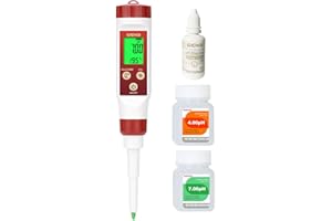 GIDIGI medidor de pH para alimentos, medidor de pH digital para fermentación, salsa picante y enlatado, sonda de prueba de pH con punta de lanza para cocinar queso, pan de masa madre, saliva y agua
