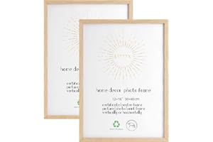 LYYYYX Cornice portafoto in legno, 30 x 40 cm, con vetro acrilico infrangibile, da appendere verticalmente o orizzontalmente, in legno, per foto, poster, puzzle, 2 pezzi