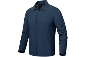 Rdruko Mens Summer Jackets Lightweight Smart Casual Jacket Light Bomber Jackets Outdoor Thin Windbreaker Coat with Zip Pockets