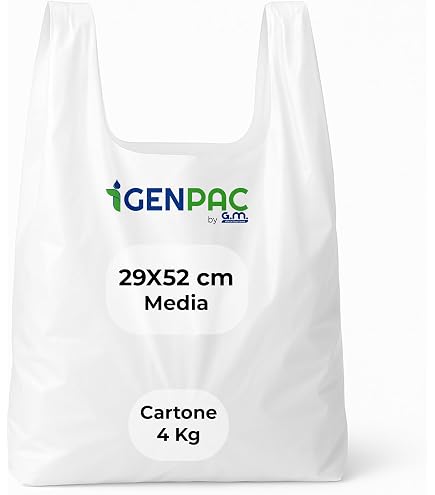 thumbnail image 2 of 100 White Plastic Shopping Bags - 28.5x18cm, Supermarket/Grocery Carry Out Bags 2 of 6