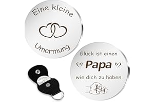 HISXIERNG Weihnachtsgeschenke Papa Geschenk Weihnachten Vater Geschenke Für Papa Kleine Umarmung Glücksbringer Wichtelgeschenk Geschenk Papa Geburtstag Vater Geschenk Für Papa Geschenk Geburtstag Geschenke Papa
