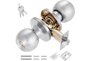 Faankiton Gałka do drzwi z zamkiem i kluczami, klamka do drzwi z zamkiem, zamek do drzwi wejściowych, zestaw zamków zewnętrznych, zamek do drzwi, zewnętrzna gałka do drzwi wewnętrznych, 1 opakowanie