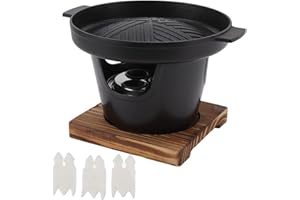 EJOYOUS Minibarbacoa portátil, sin humo, parrilla de mesa japonesa, pequeña olla coreana familiar con superficies de cocción antiadherentes para exteriores, camping, barbacoa