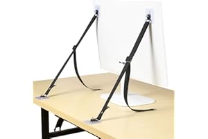 HOTUT 2 Pezzi Cinghie di Sicurezza TV Regolabili, Antiribaltamento Adesive Cinghie TV a Prova di Bambino, Regolabile Senza Trapano Cinghie TV Cinghie di Ancoraggio per Mobili Schermi Piatti Armadietto