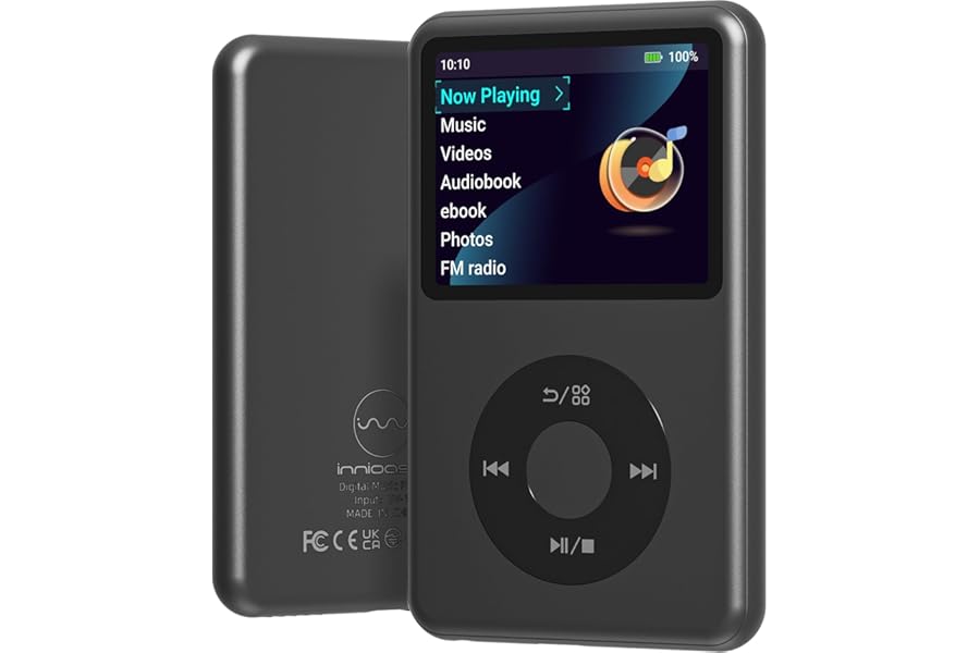 64Gb Mp3 Player with Bluetooth Y1 Portable Music Digital Players Supports Playlist Audiobook Video Nice Gadget for Kids Black